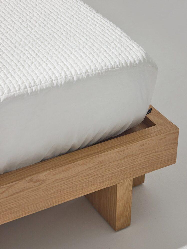 [주문제작] 코튼 누빔 매트리스커버 퀸(150x200cm) 화이트