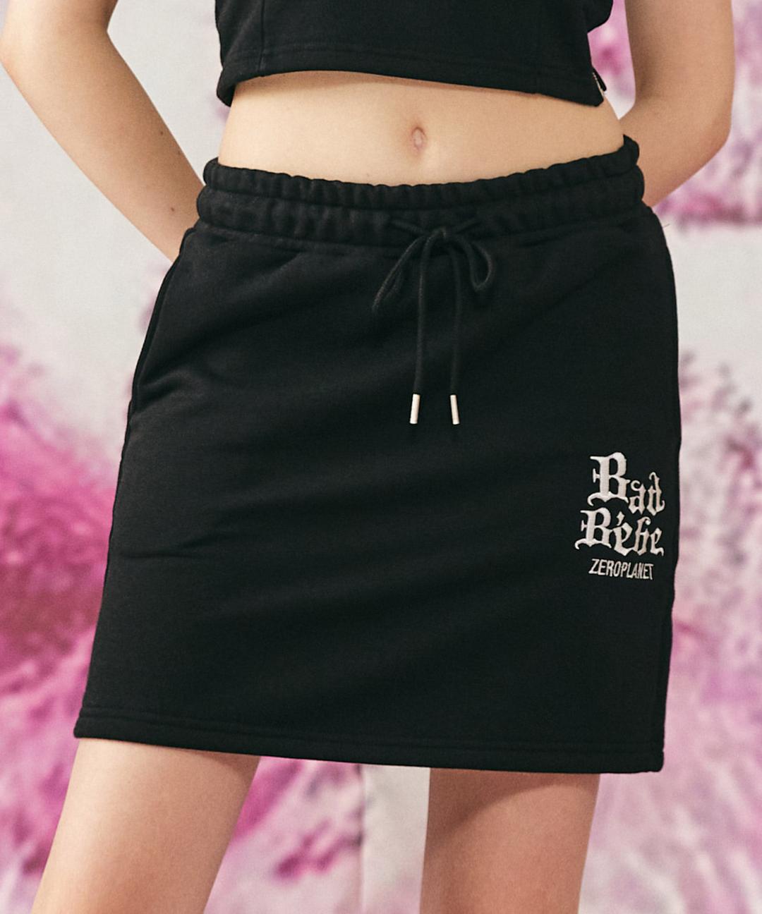 베베 기모 트레이닝 스커트 [BLACK]