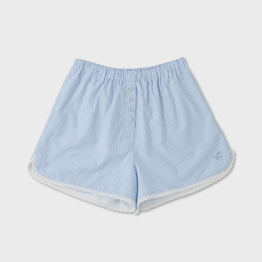 STRIPE LACE SHORTS (SKY BLUE)