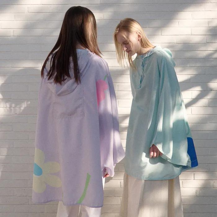 FLOWER RAIN PONCHO - 2 colors