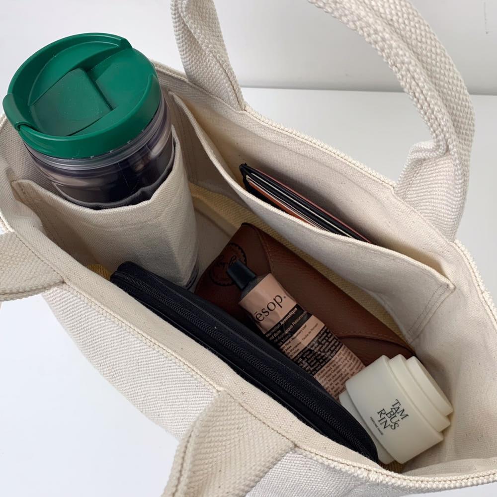 리프레더 코지 텀블러 에코백 (2color) 국내제작! 텀블러가방 에코백 텀블러백 여성토트백