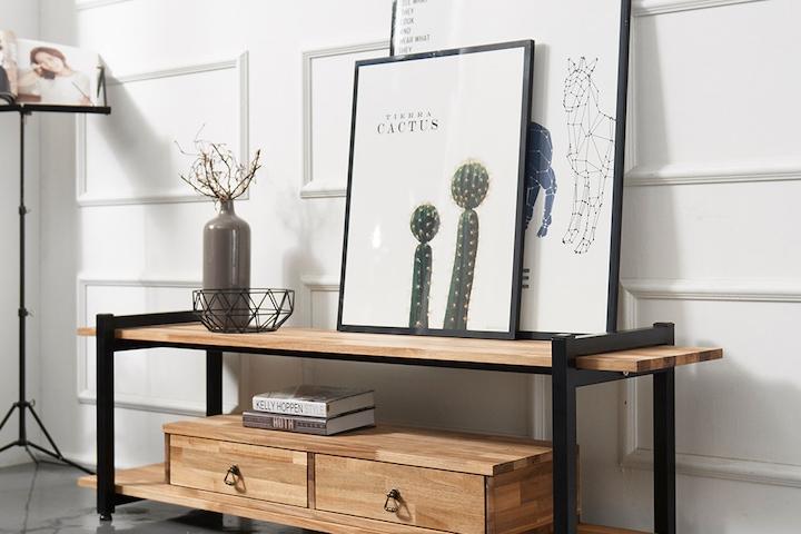 디망쉬 아카시아 원목 거실장 1500