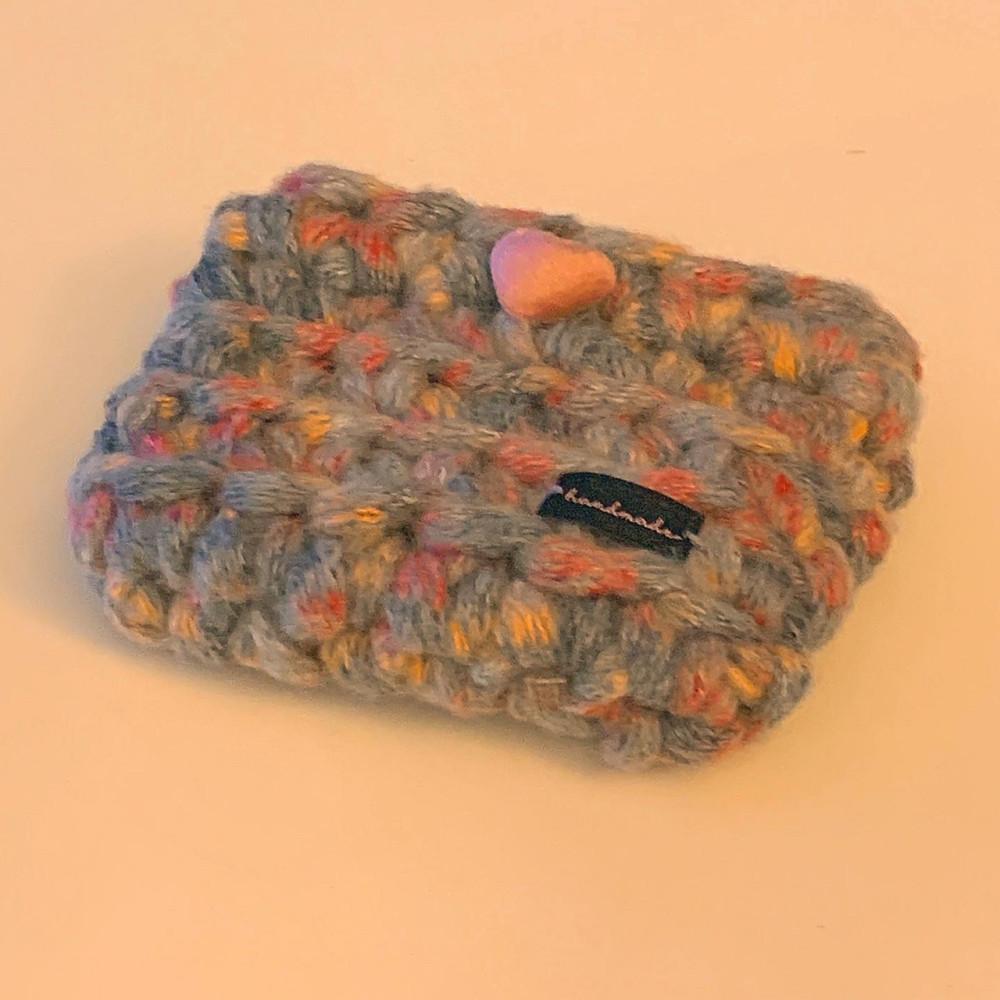 폭닥하트 뜨개지갑 카드지갑 핸드메이드