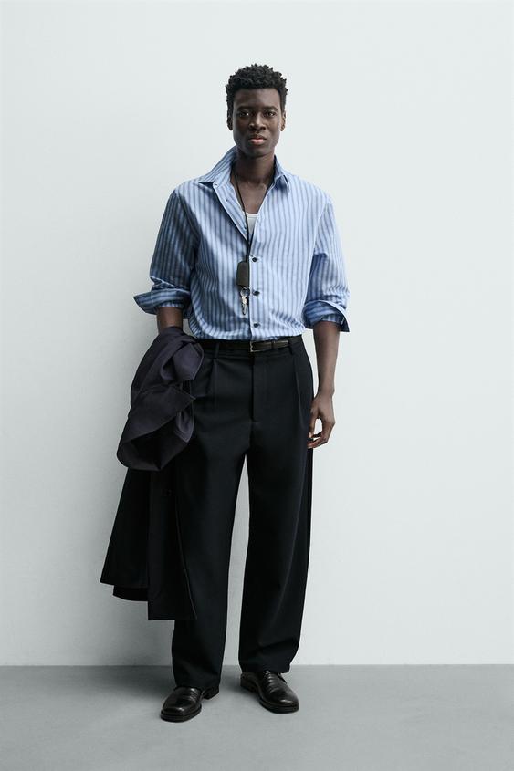 릴렉스핏 스트라이프 셔츠