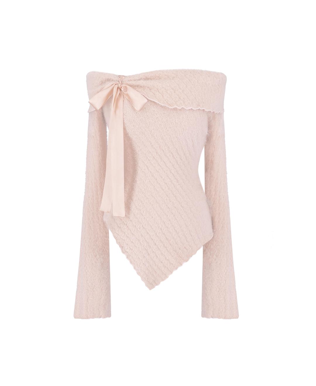 Raspberry ribbon knit