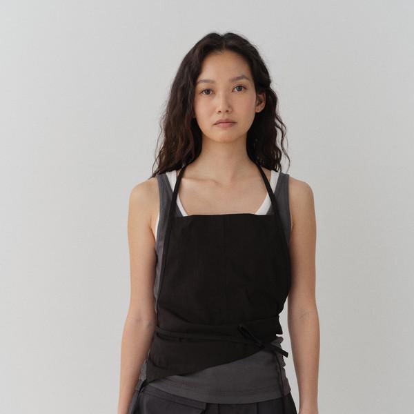 [4th] apron bustier (black)