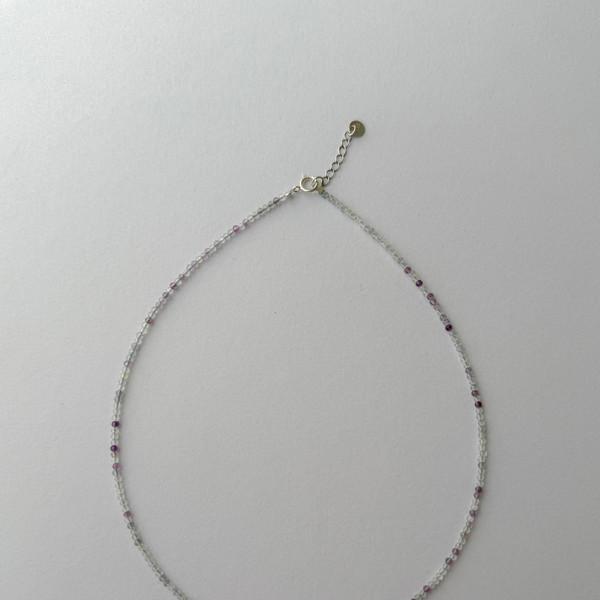 Grape gemstone Necklace(925silver)