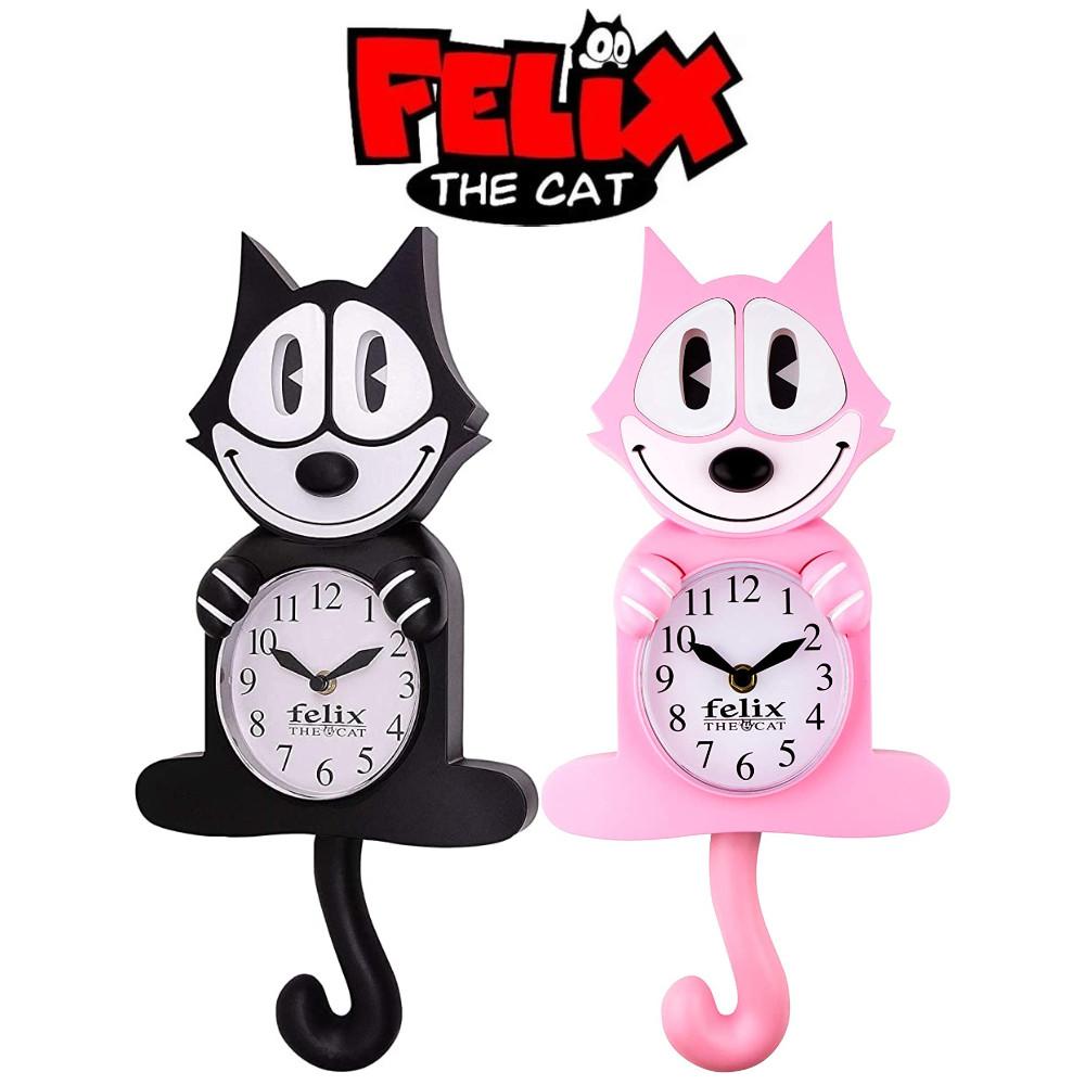 [NJ Croce] 펠릭스 더 캣 모션 클락 Felix 고양이 벽시계 : 노프리디너