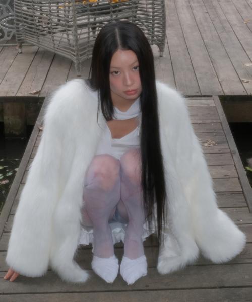 Fur Jacket (FL-046_Off White)