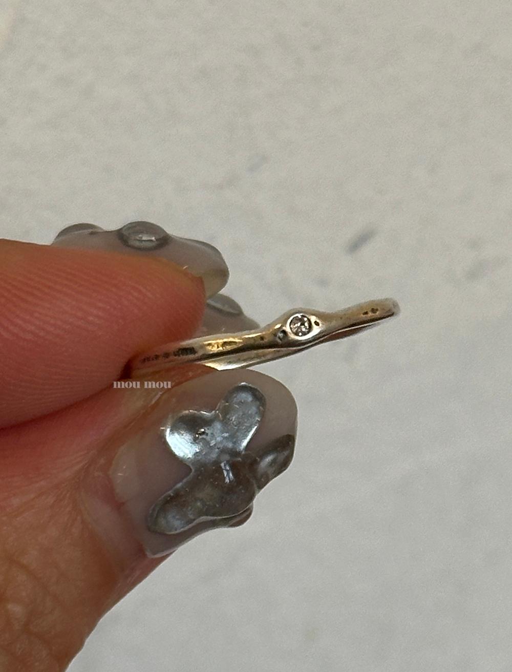 빈티지 큐빅 실 반지 vintage cubic ring