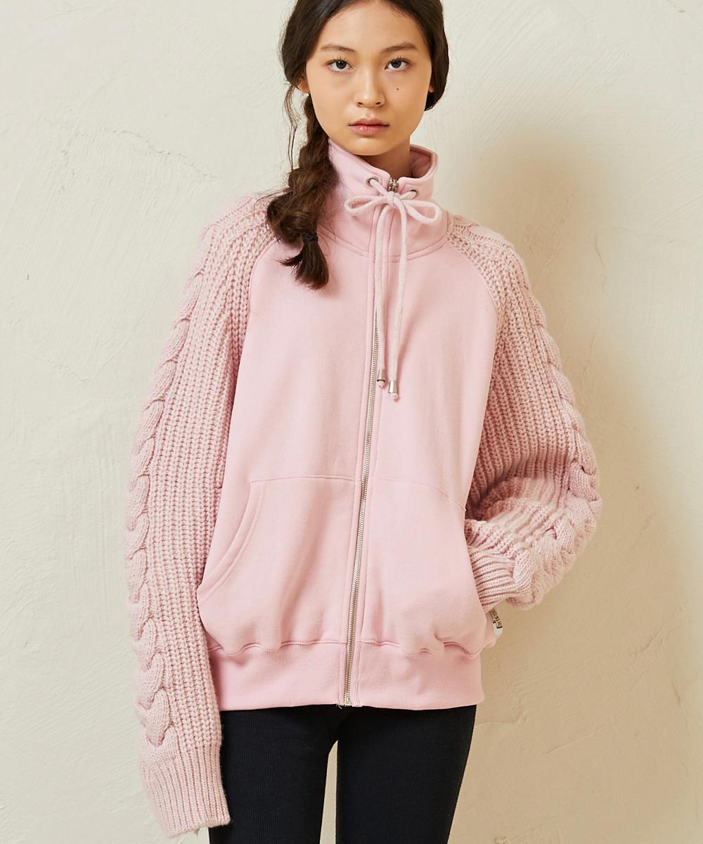 울 트리밍 폴라 집업 여성 점퍼 / 2 COLORS