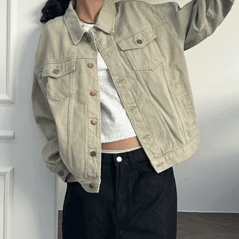 [주문폭주/누적 700장🔥]이안 코튼 트러커 자켓 ( 2 color )