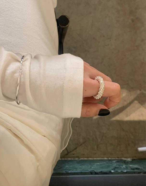 (silver925) Loeve bead open ring *silver