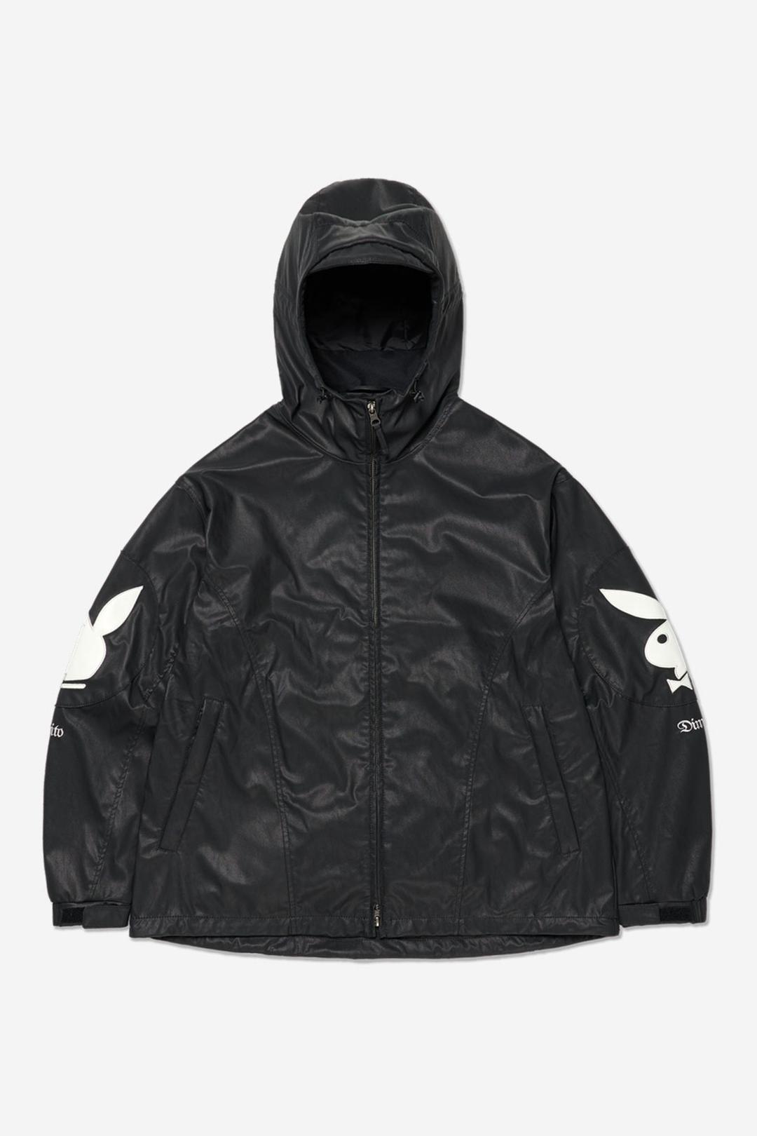 [PLAYBOY x DIMITO] BUNNY FAUX LEATHER JACKET BLACK