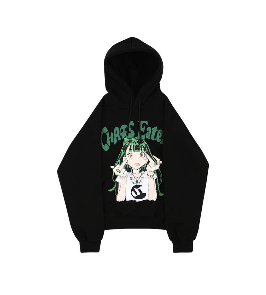 Chaos Eater Heavy Terry Hoodie - Black