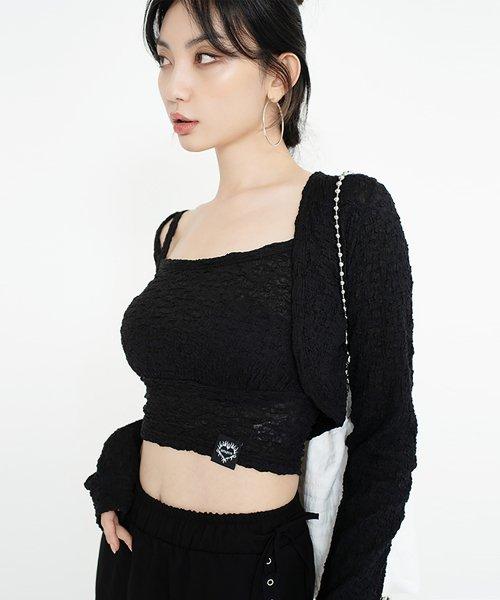 볼레로&슬리브리스 세트 - 블랙