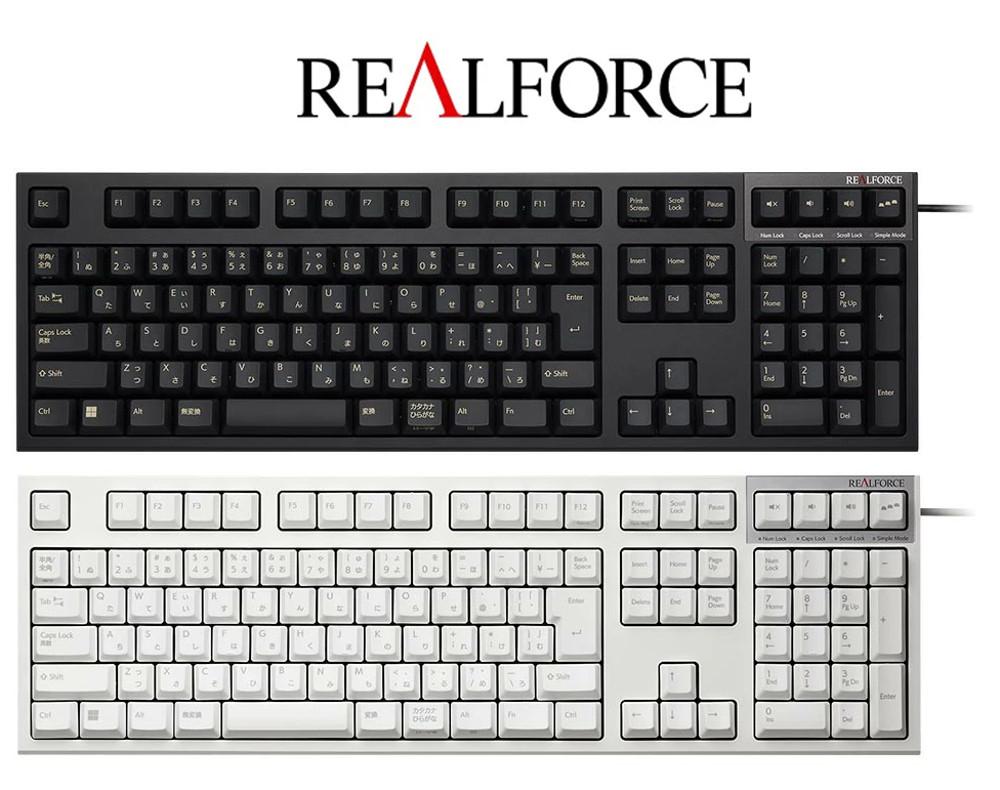 리얼포스 키보드 R3 토프레 무접점 저소음 블랙 화이트