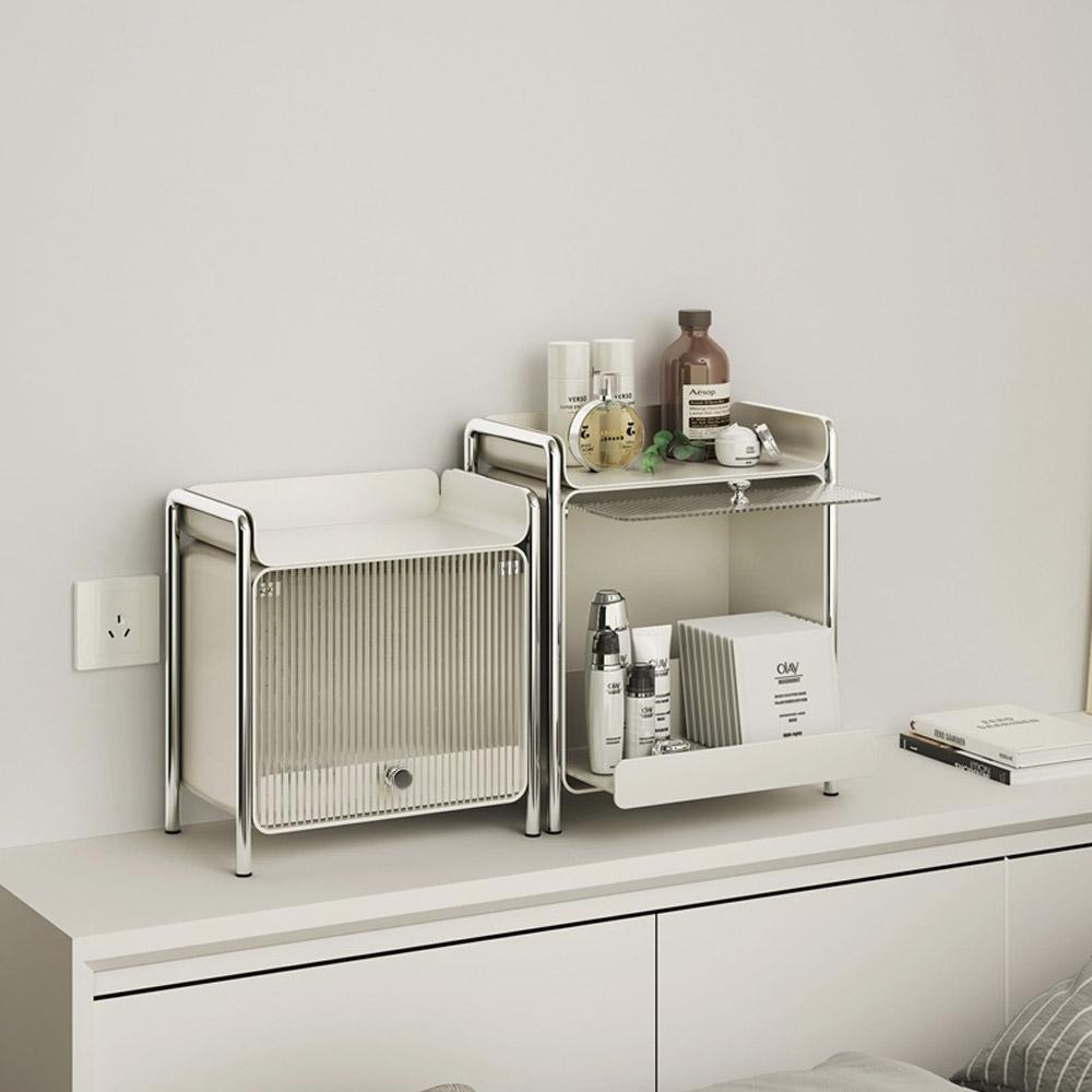 붐코리아 👑수납력 갑👑아크릴 모던 다용도 철제 슬라이드 (컵수납장/영양제/화장품/과자보관함)