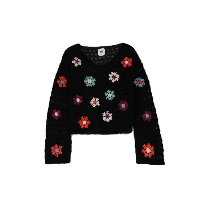 [TACH CLOTHING] 레이자 크로셰 니트 탑