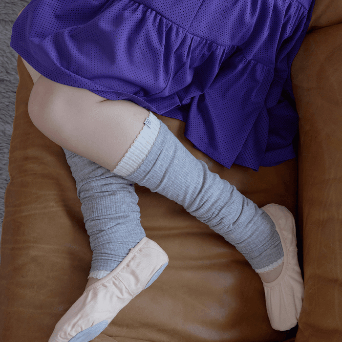 Bare Ribbed Leg Warmers (Melange Grey)