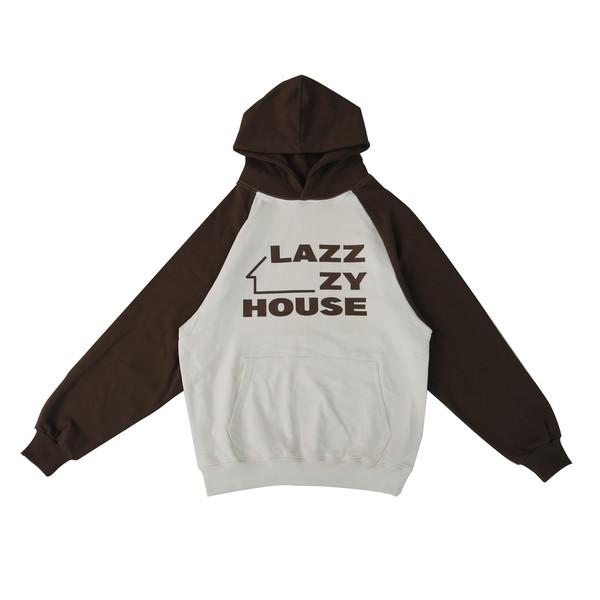 LAZY HOUSE RAGLAN HOODIE ( Brown )