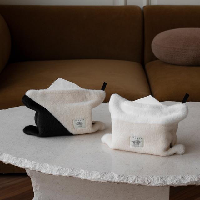 Soft Plush Tissue Cover 부드러운 극세사 패브릭 티슈 커버 2colors