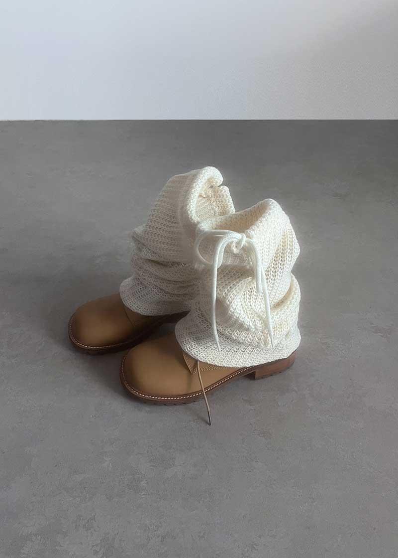 STRING KNIT LEG WARMER (4color)