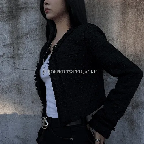 cropped tweed jacket