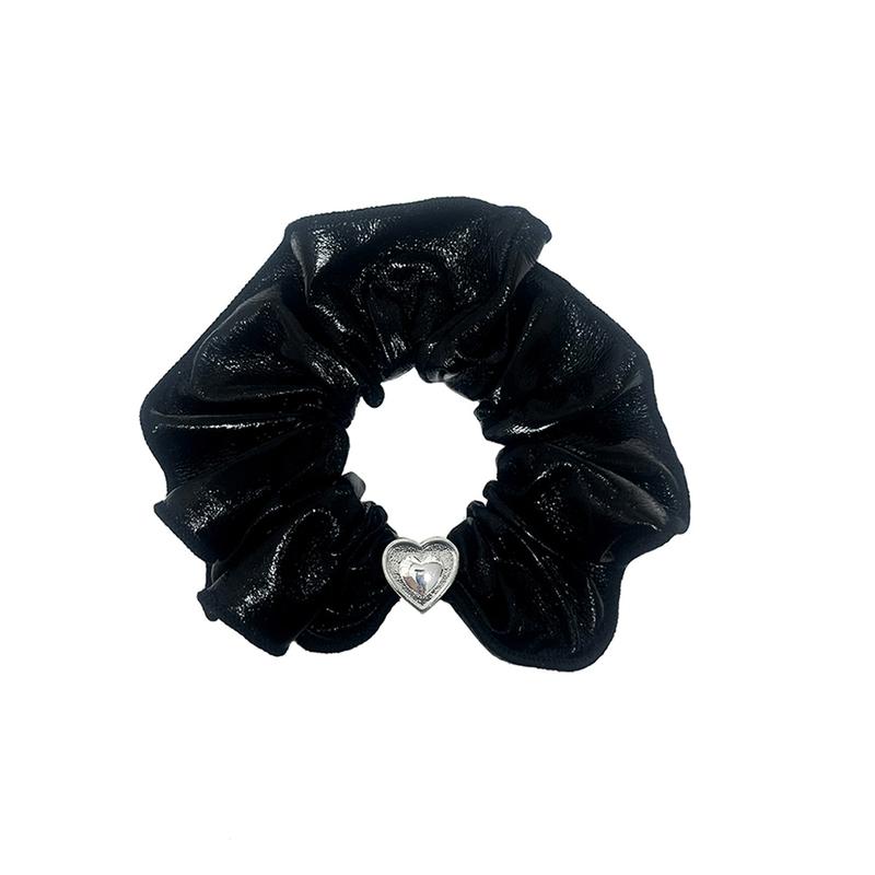 no.361 hair scrunch shine black heart