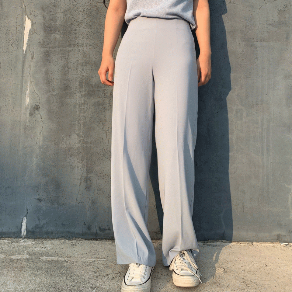 기장추가![여름와이드ver]014  와이드 시원한 하이퀄리티 군살보정 인생 슬랙스 (옆지퍼 히든밴딩)