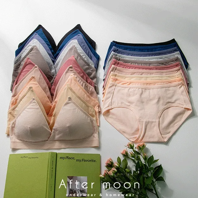 [~5XL] 순면 선셋 브라렛/ 팬티/ 속옷 세트 자유 선택 m4105-1401f