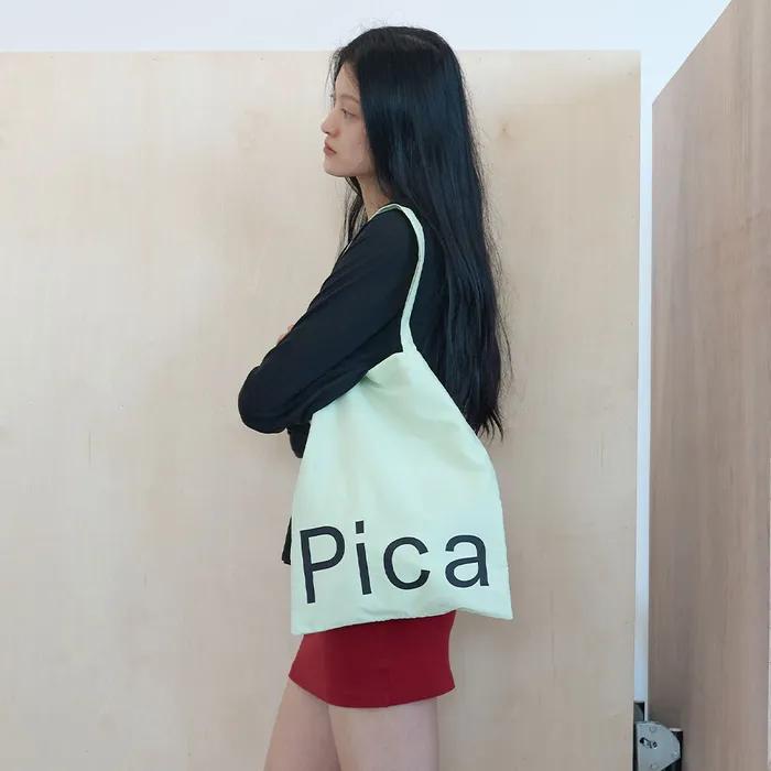 DOUBLE-SIDED LOGO SHOULDER BAG (lime)