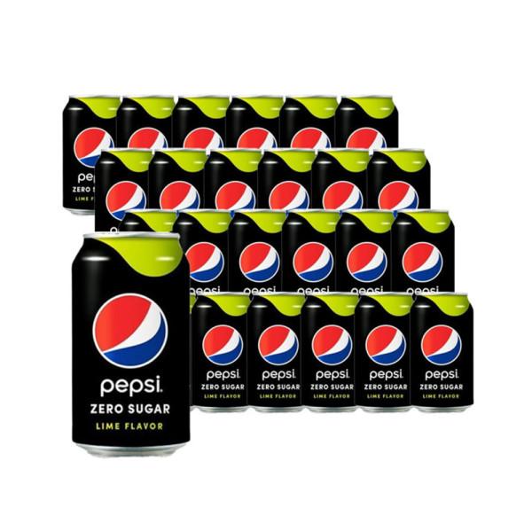 (20+15% 혜택가 14950원) 펩시콜라 제로 슈거라임 355ml 24캔 캔음료/탄산음료/제로콜라/음료수/펩시제로
