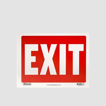 BAZIC exit sign_9"x12"