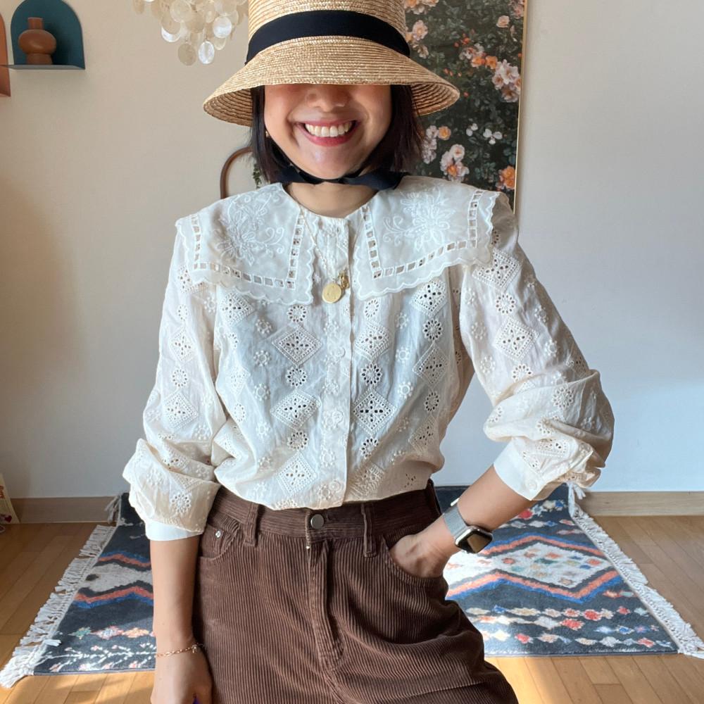 세일러 아일렛 블라우스