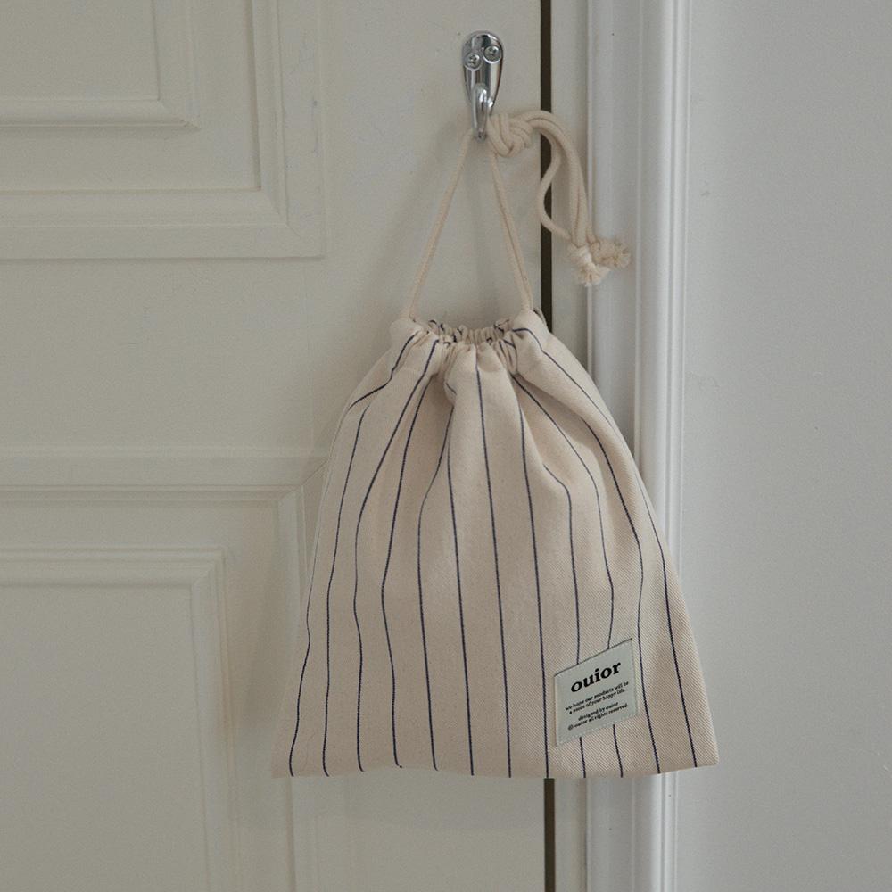 위올 위올 베이직 스트링 파우치 -  pencil navy