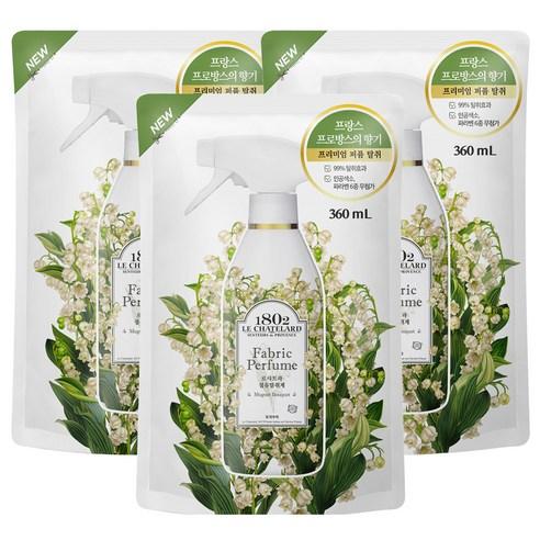 르샤트라1802 섬유 탈취제 리필 뮤케부케, 360ml, 뮤게 부케, 3개