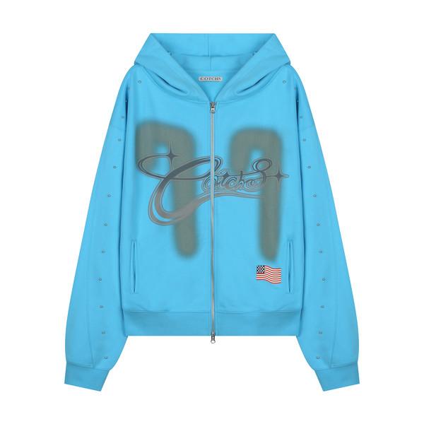 [9일 순차출고]LUCKY77 HOODED ZIP UP(BLUE)