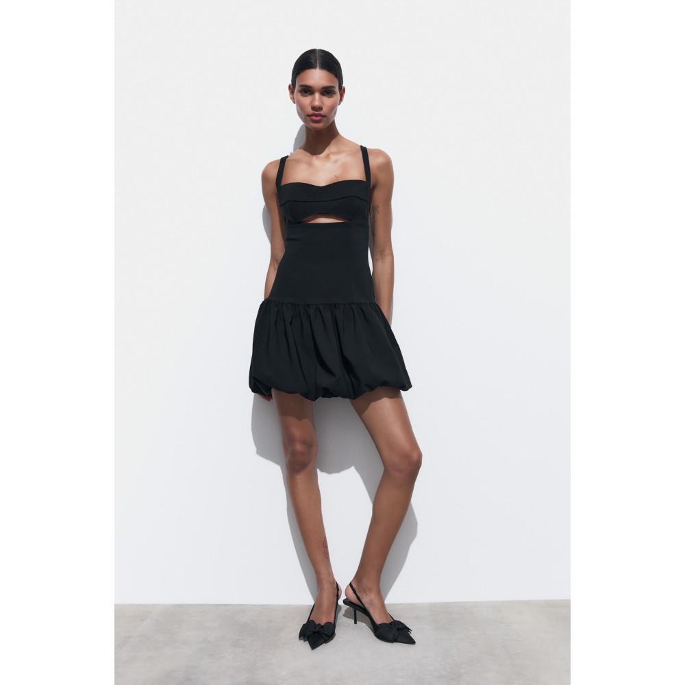 ZARA 유이수 블랙원피스 여름 끈나시 민소매 블랙 미니 드레스 원피스