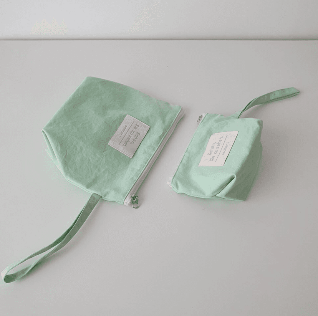 [어나덜아이] 풀잎 파스텔 카드지갑 & 파우치