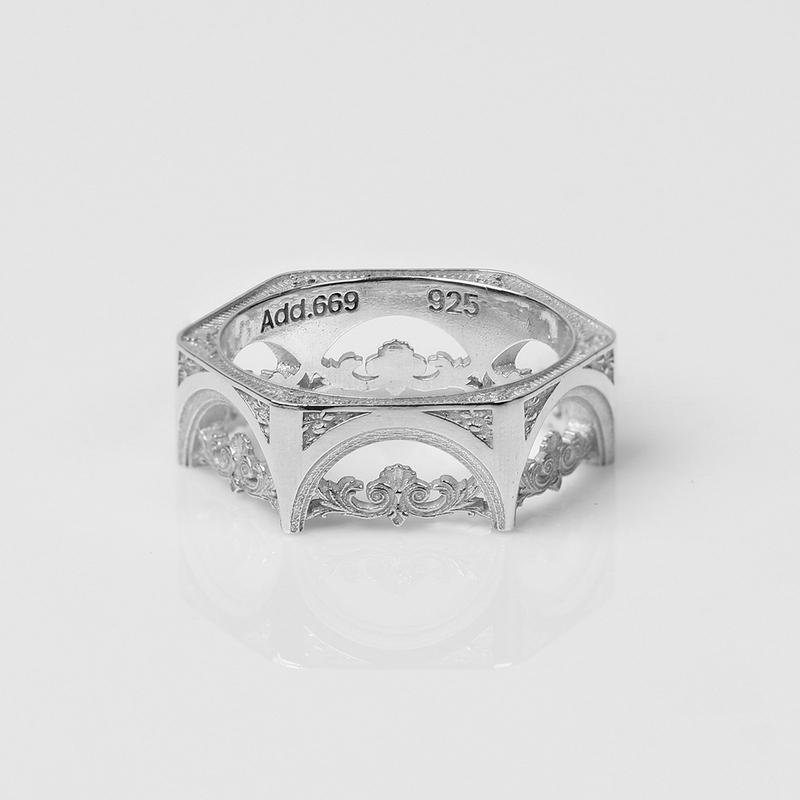 STRUCTURE SILVER RING #7W
