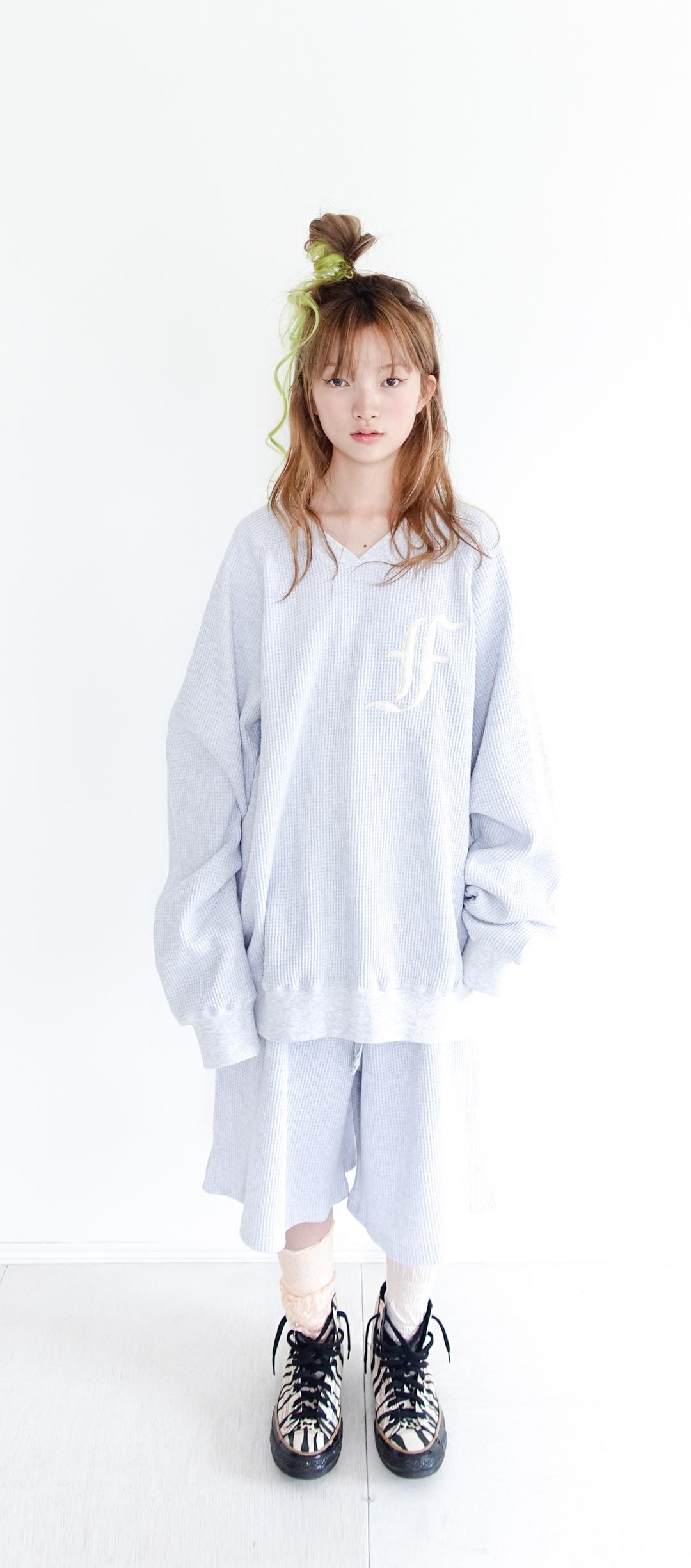 [F.E.E.S] waffle boxy MTM (melange grey)