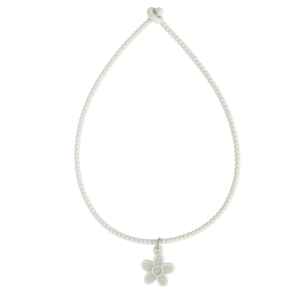 GREY SILICON DAISY NECKLACE