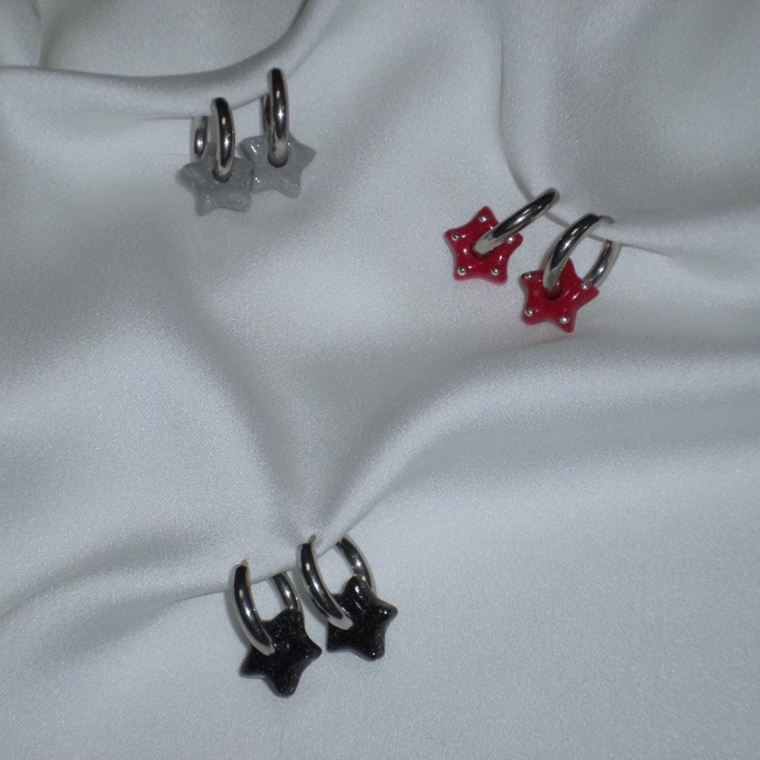gleaming star earrings <3colors>