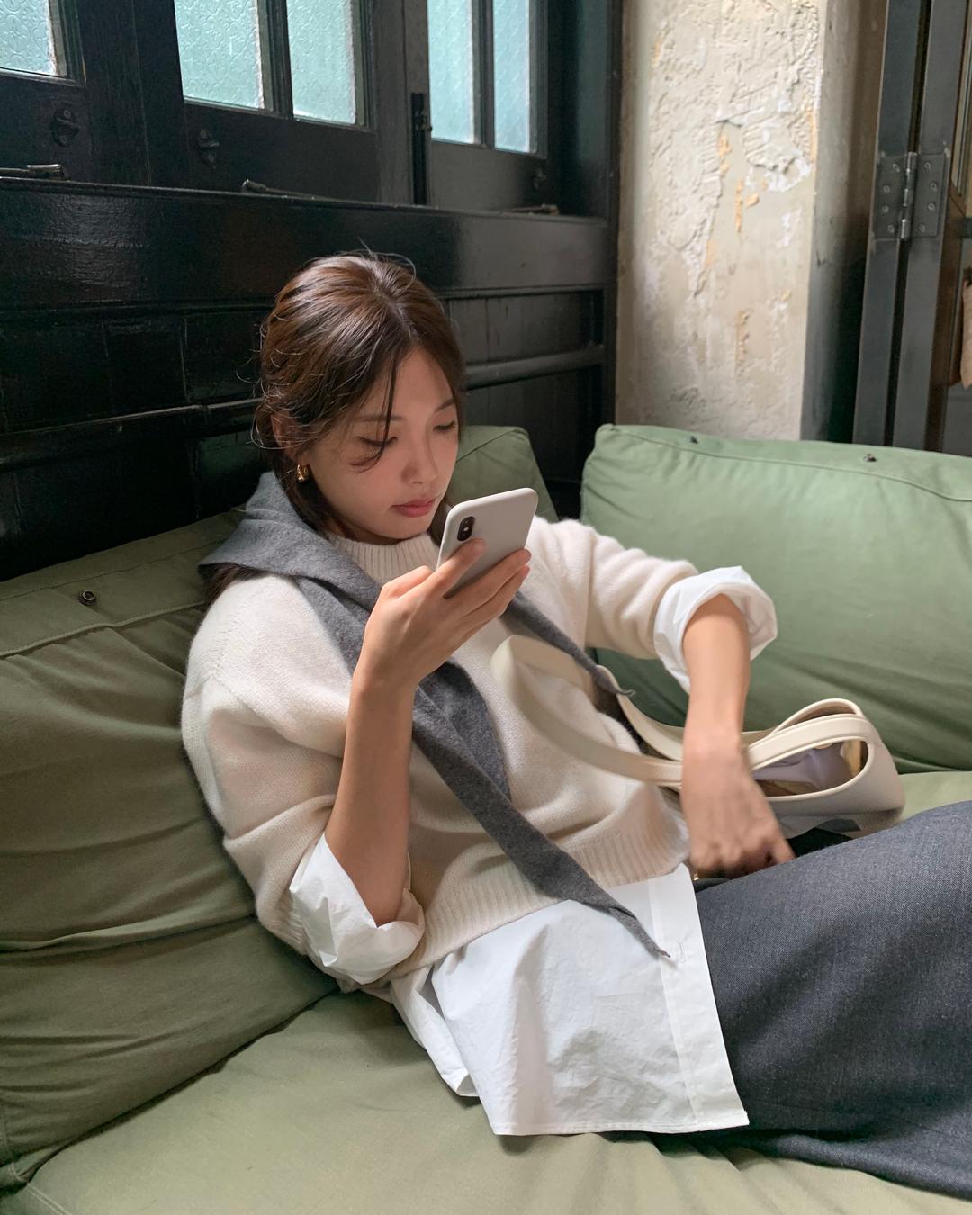 Masion raccoon cash half knit