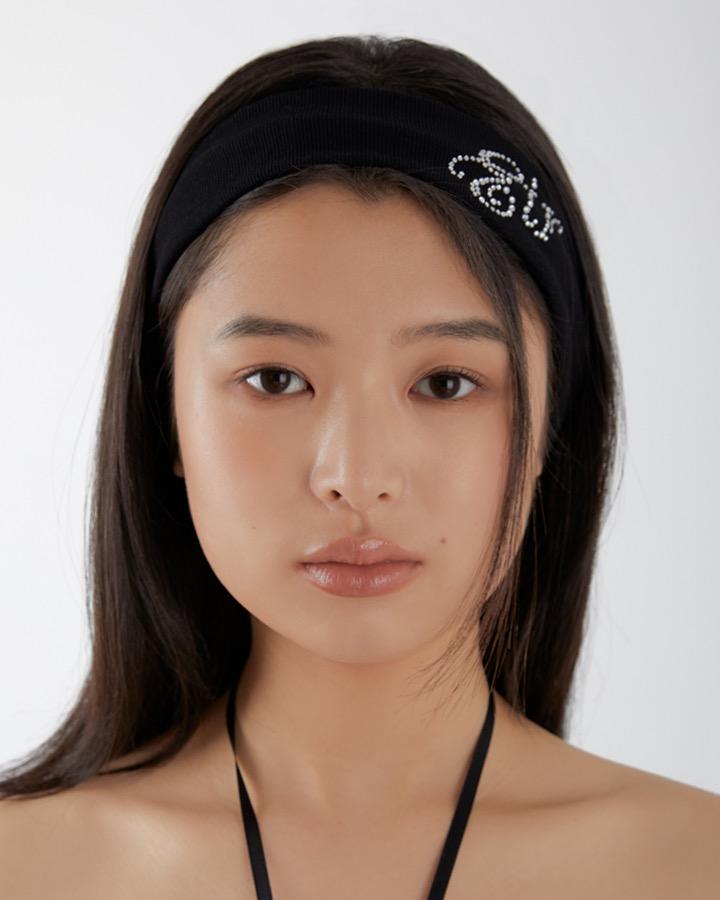 NEW LETTERING HAIR BAND_BLACK