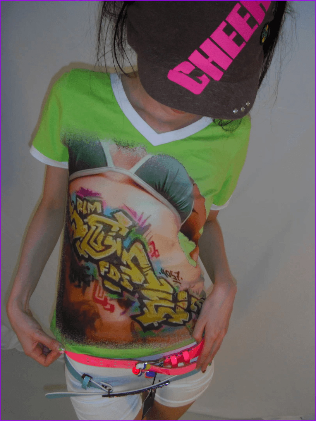 "BE THE REASON" Fruity Green V Tee