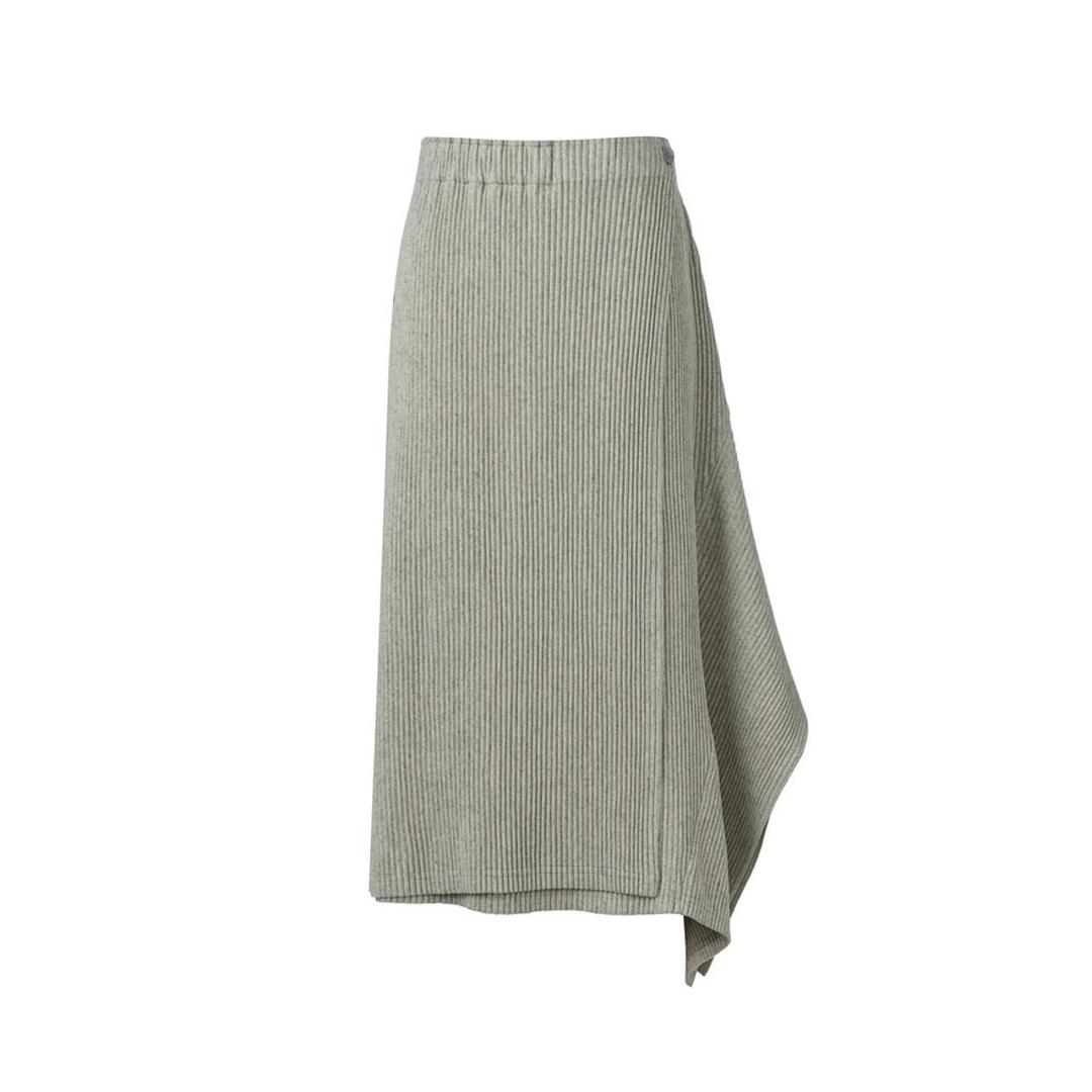 [여성] 사이드 패치 A라인 플리츠 스커트 [에크루]