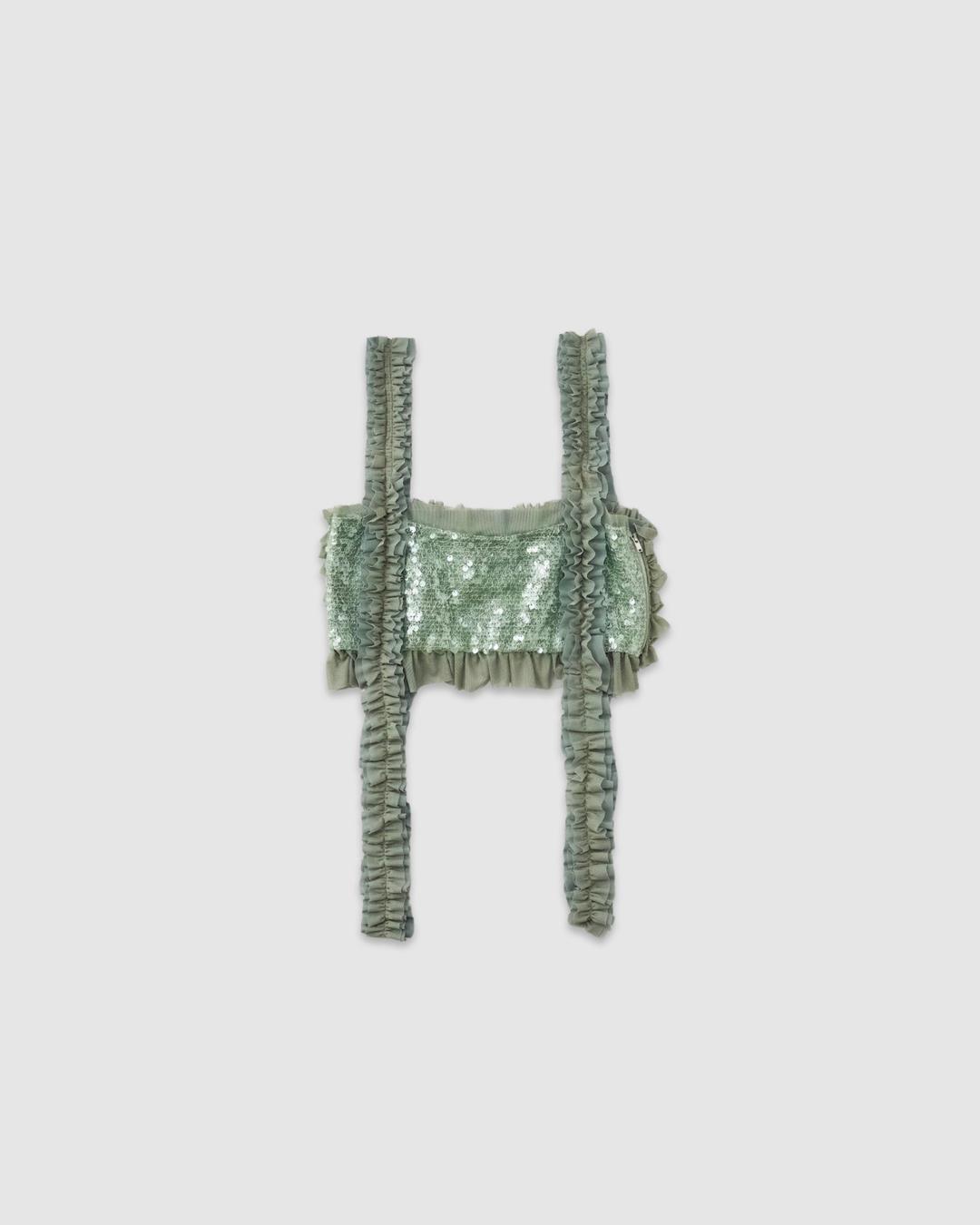 【受注販売】2way spangle bustier (green)