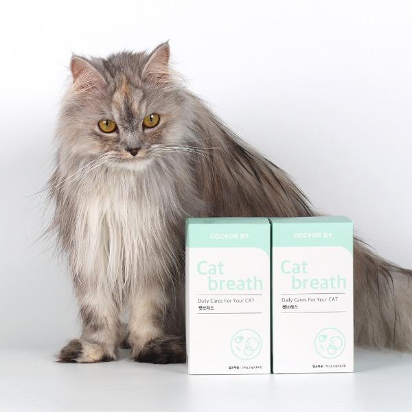 닥터바이 캣 브레스 고양이 호흡기 영양제 기침 콧물 기관지 면역력 영양제